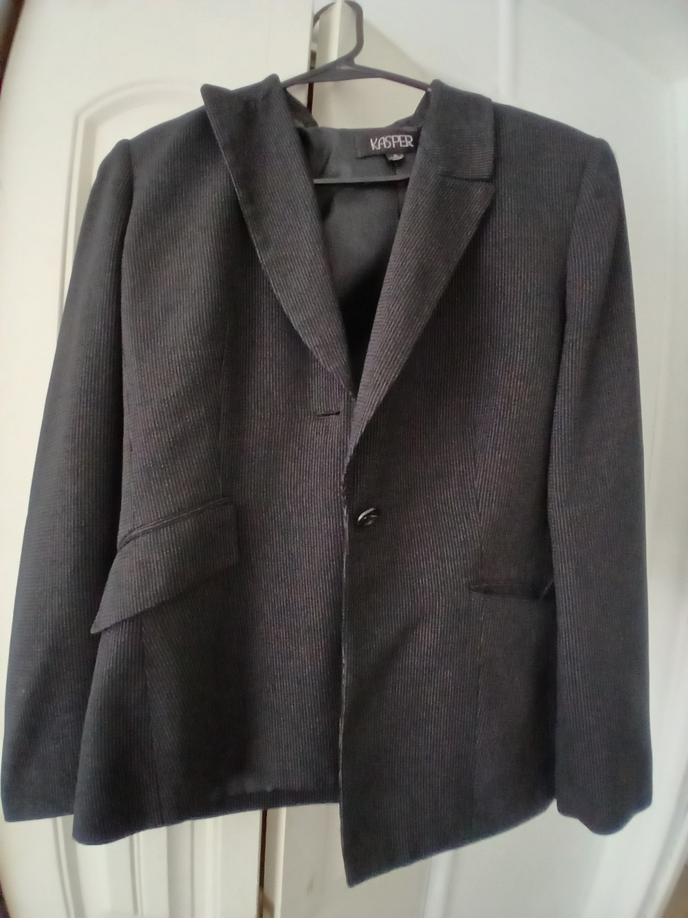 Kasper Dark Charcoal Pinstripe Blazer
